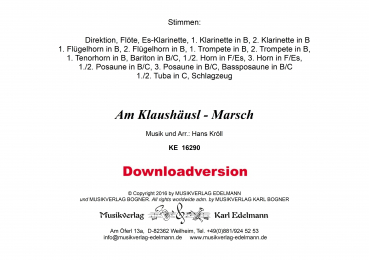 Am Klaushäusl - Marsch - Download